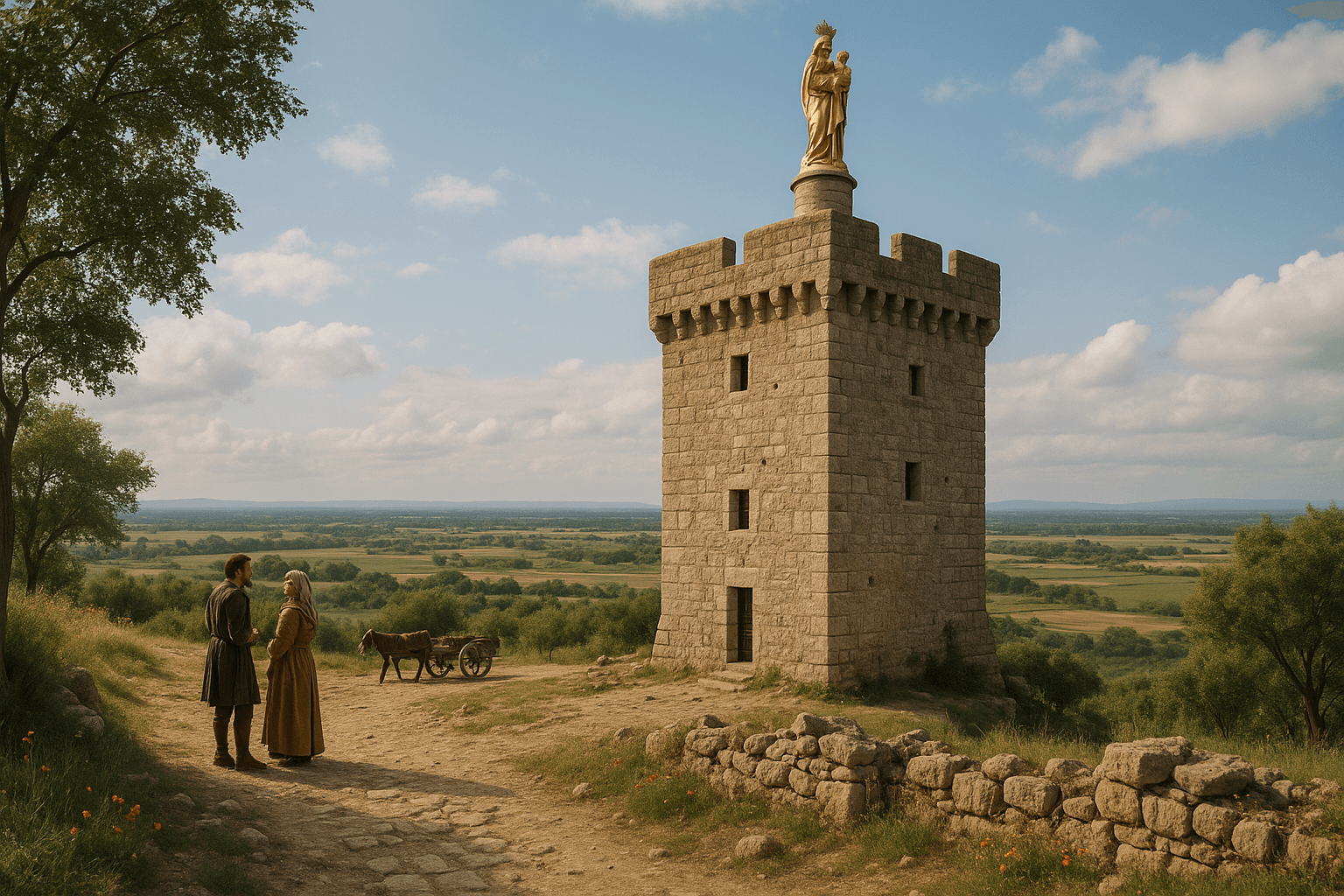 La Tour de la Madonne à Bellegarde, tour en pierre