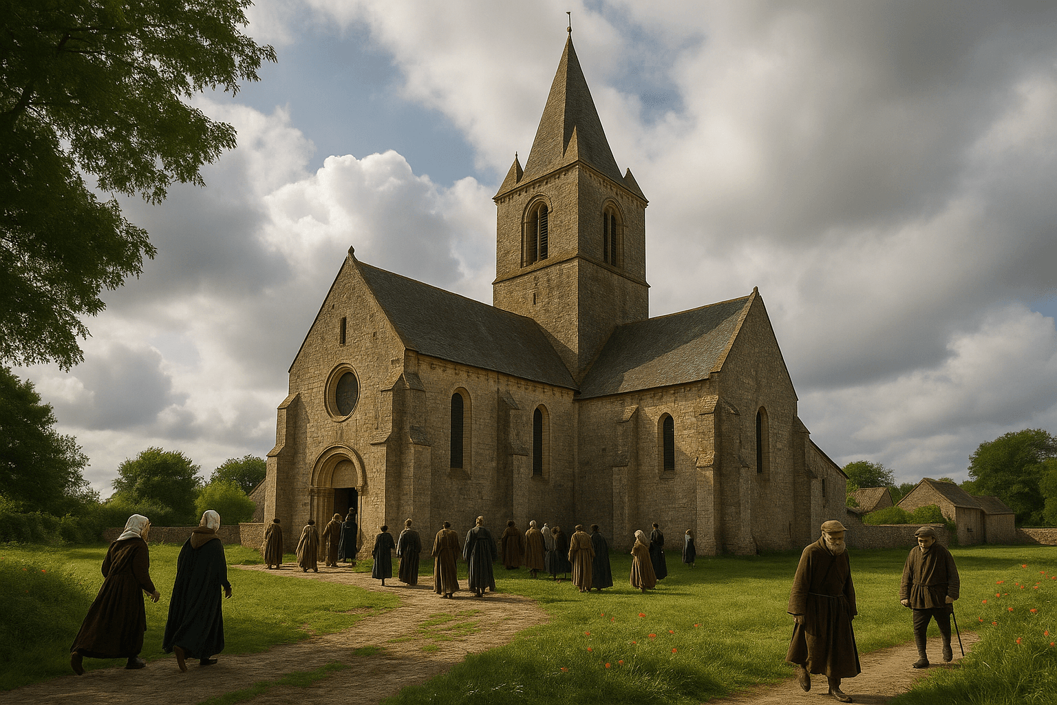 L’église Notre-Dame de Cricqueville-en-Bessin, clocher et nef au cœur du village