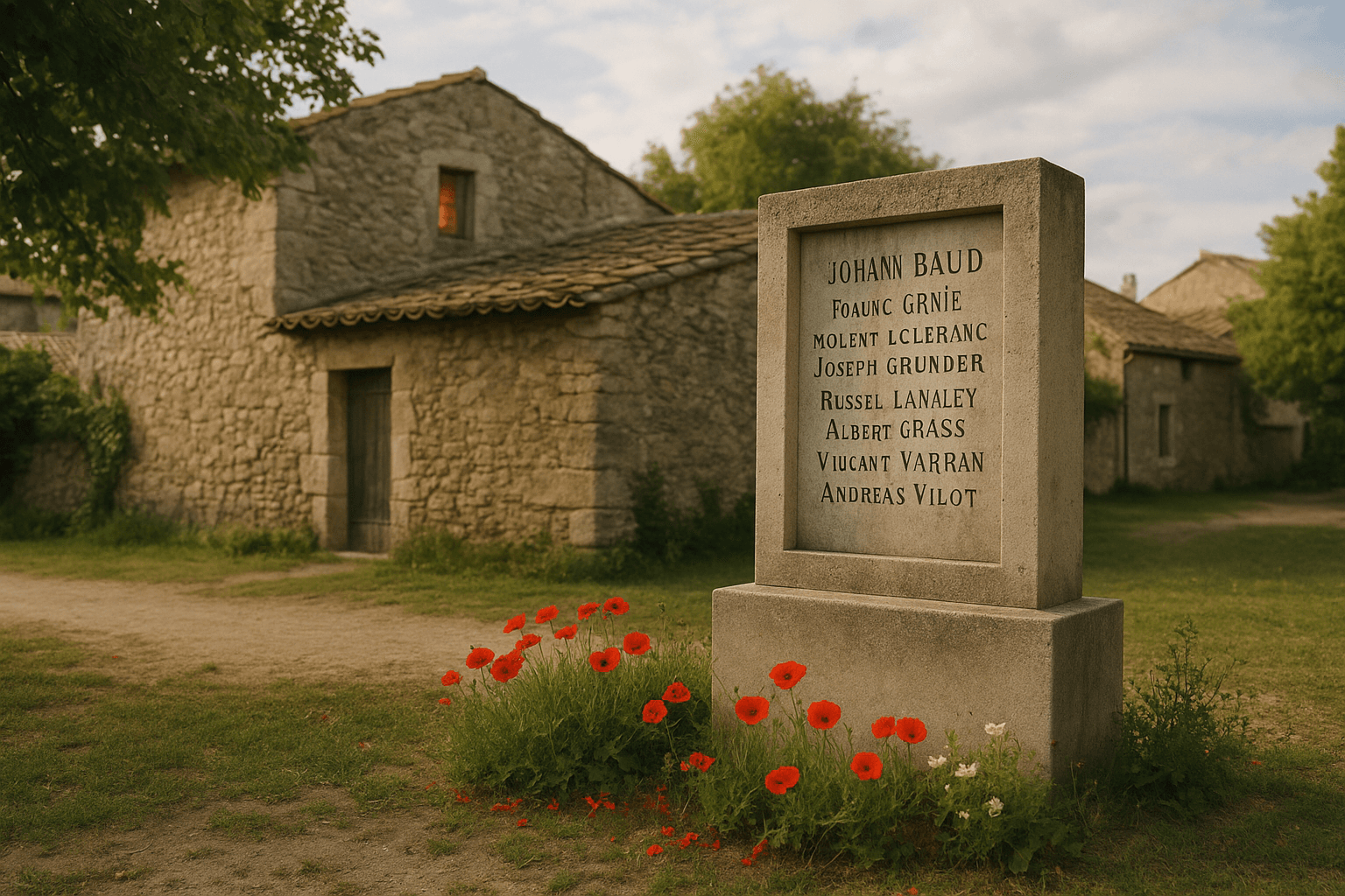 Le mémorial de Fourques, lieu de recueillement au centre du village