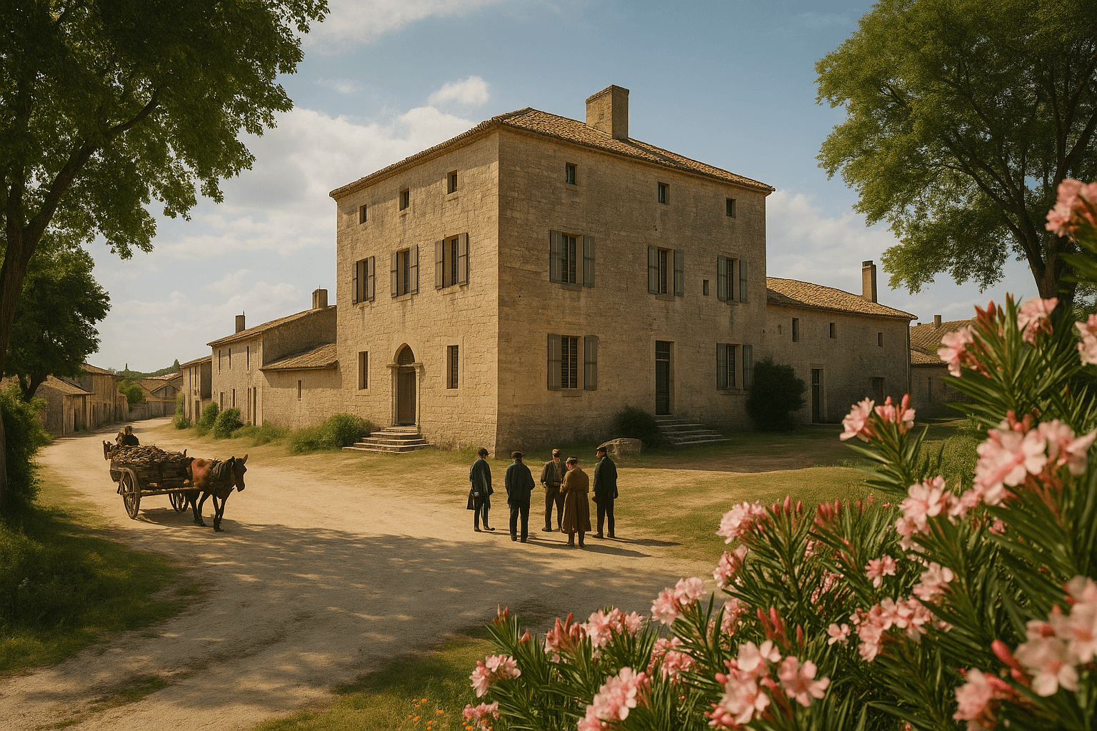 Le château Boissy d'Anglas à Fourques, dans son cadre villageois