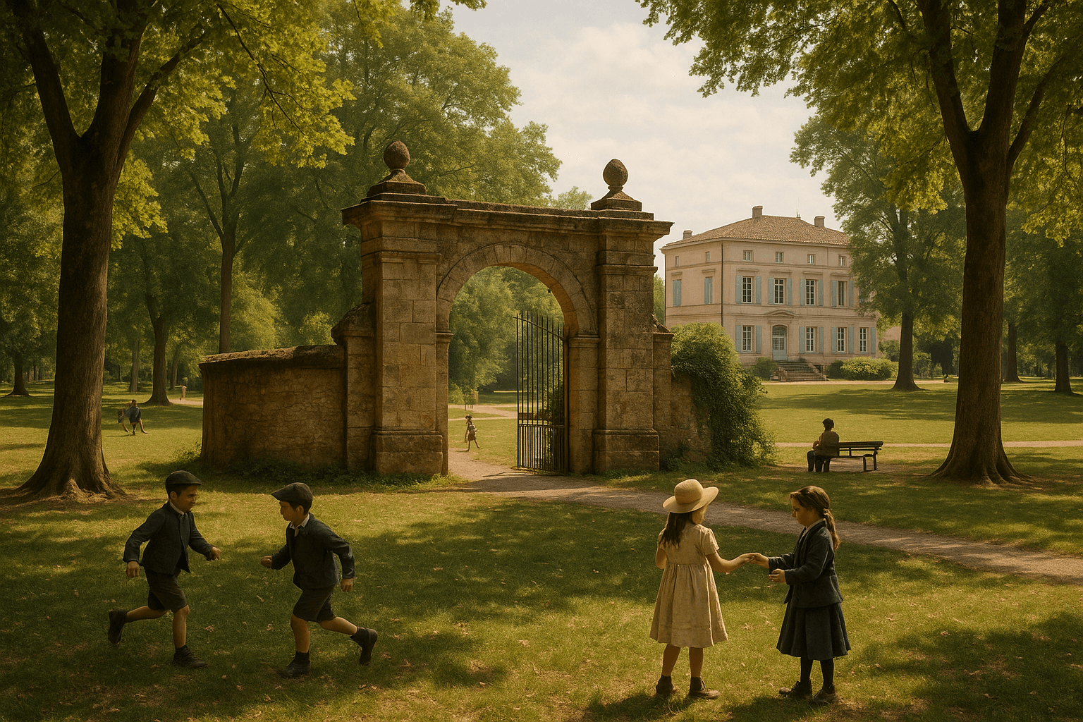 Vue d'ensemble du parc Pichery à Gaillac