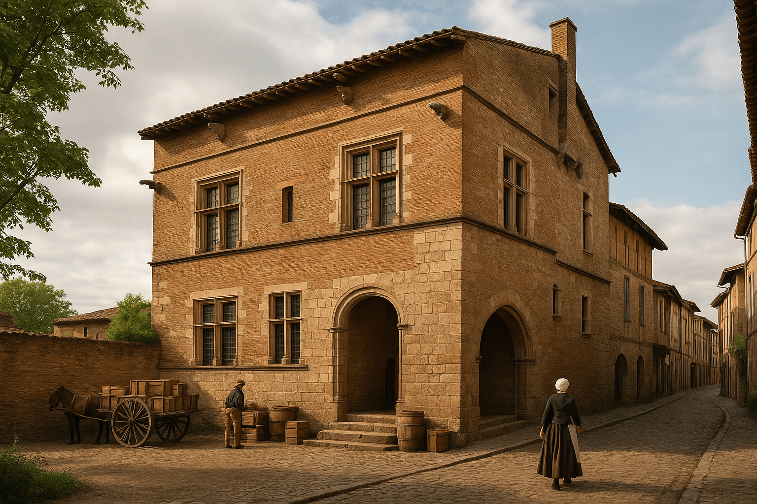Façade de la Maison Pierre de Biens à Gaillac