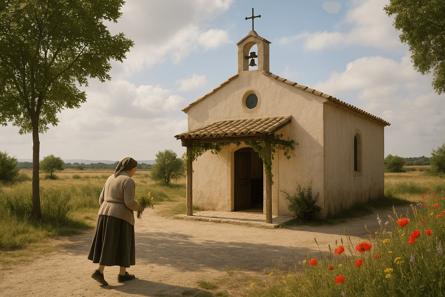 La chapelle Notre-Dame-de-la-Crau à Istres, au cœur des paysages ouverts de la Crau
