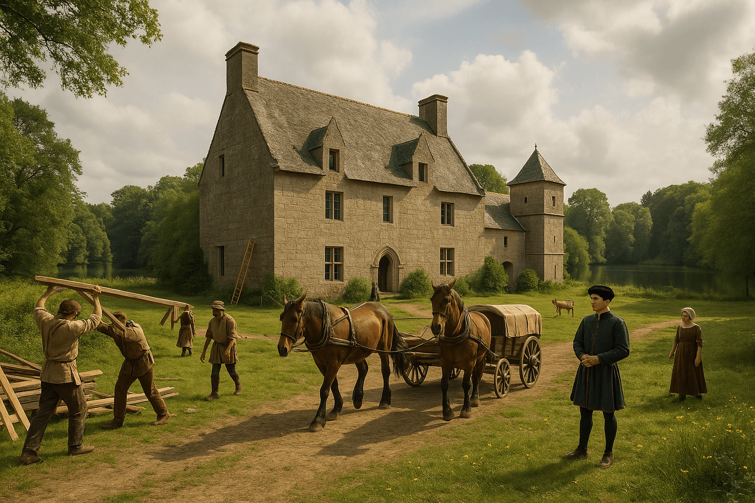 Le Manoir du Stang à La Forêt-Fouesnant, demeure en pierre au cœur d'un parc arboré.