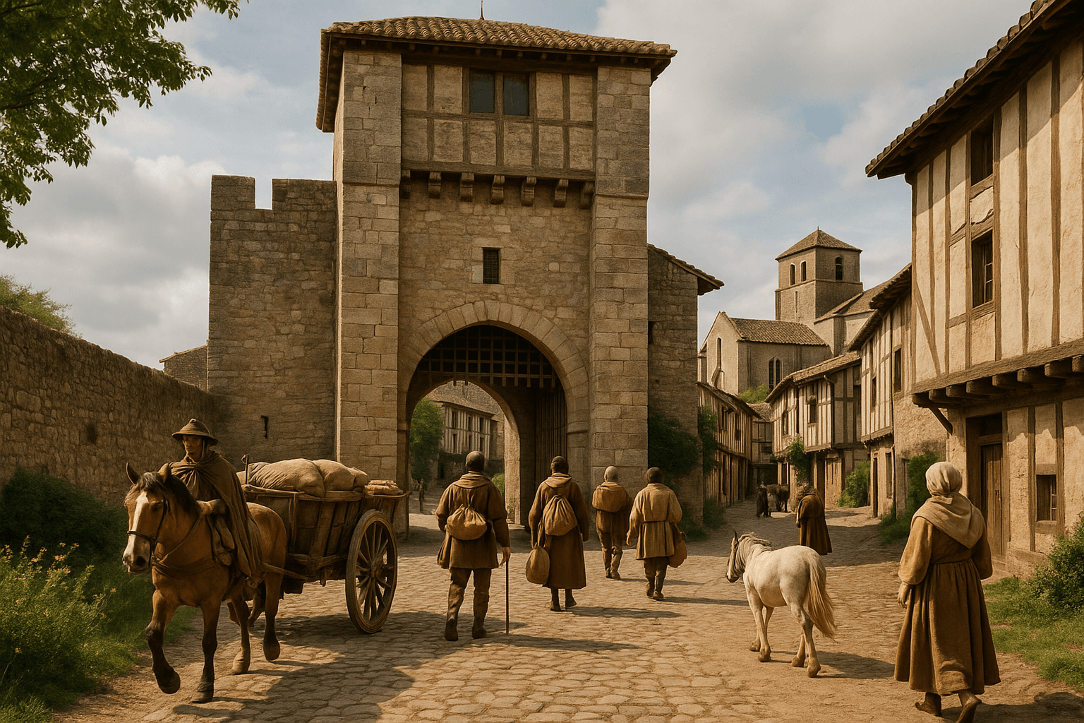 La Porte de la Caussade marquant l’entrée fortifiée de Lautrec