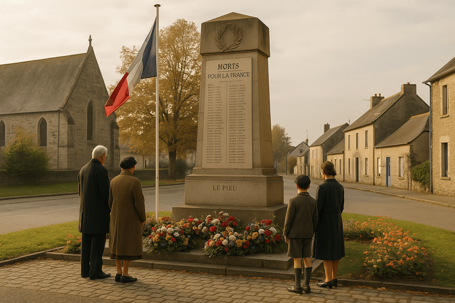 Le monument aux morts du Rheu dédié aux habitants tombés pour la France