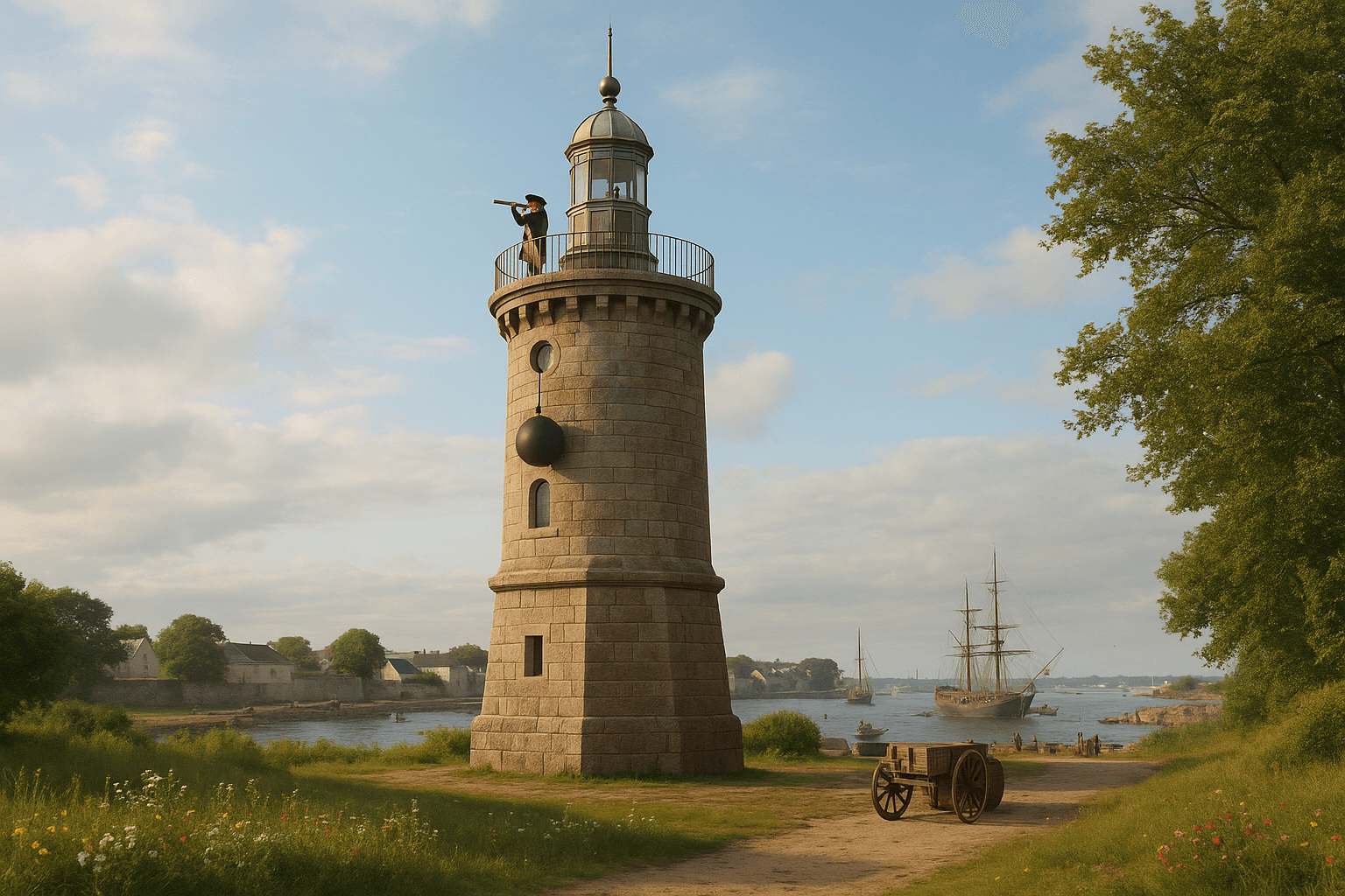 La Tour de la Découverte à Lorient, ancienne tour de guet liée à la navigation