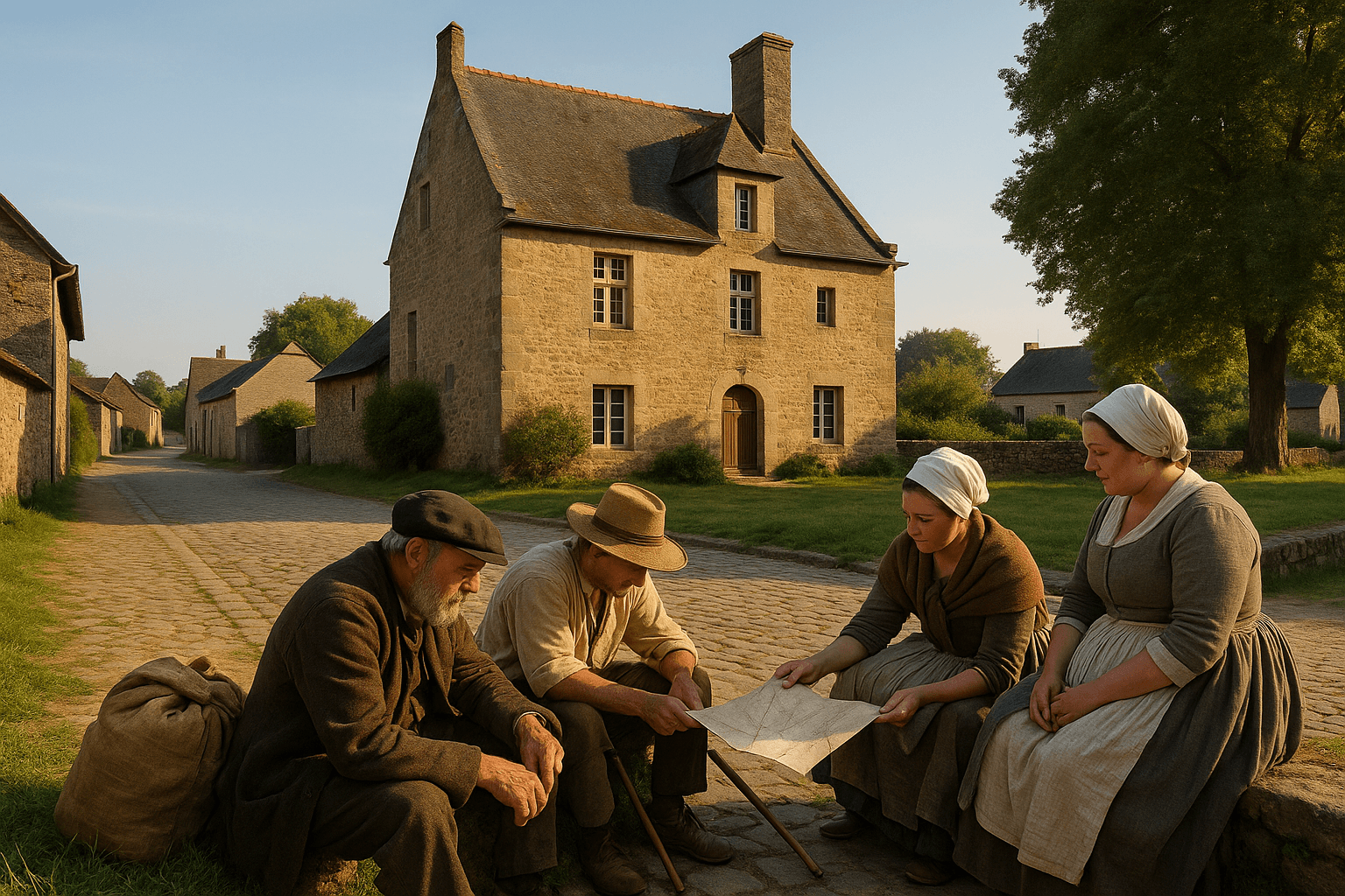 Le Manoir du Pressoir à Mordelles, bâtisse en pierre entourée de verdure