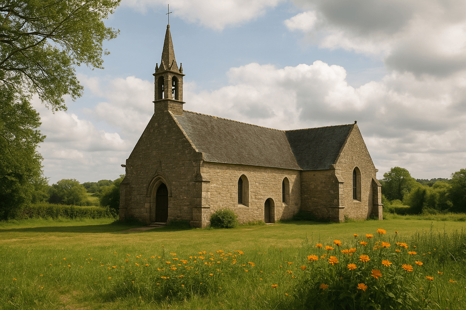 Chapelle de Locmaria à Nostang, dans la campagne morbihannaise
