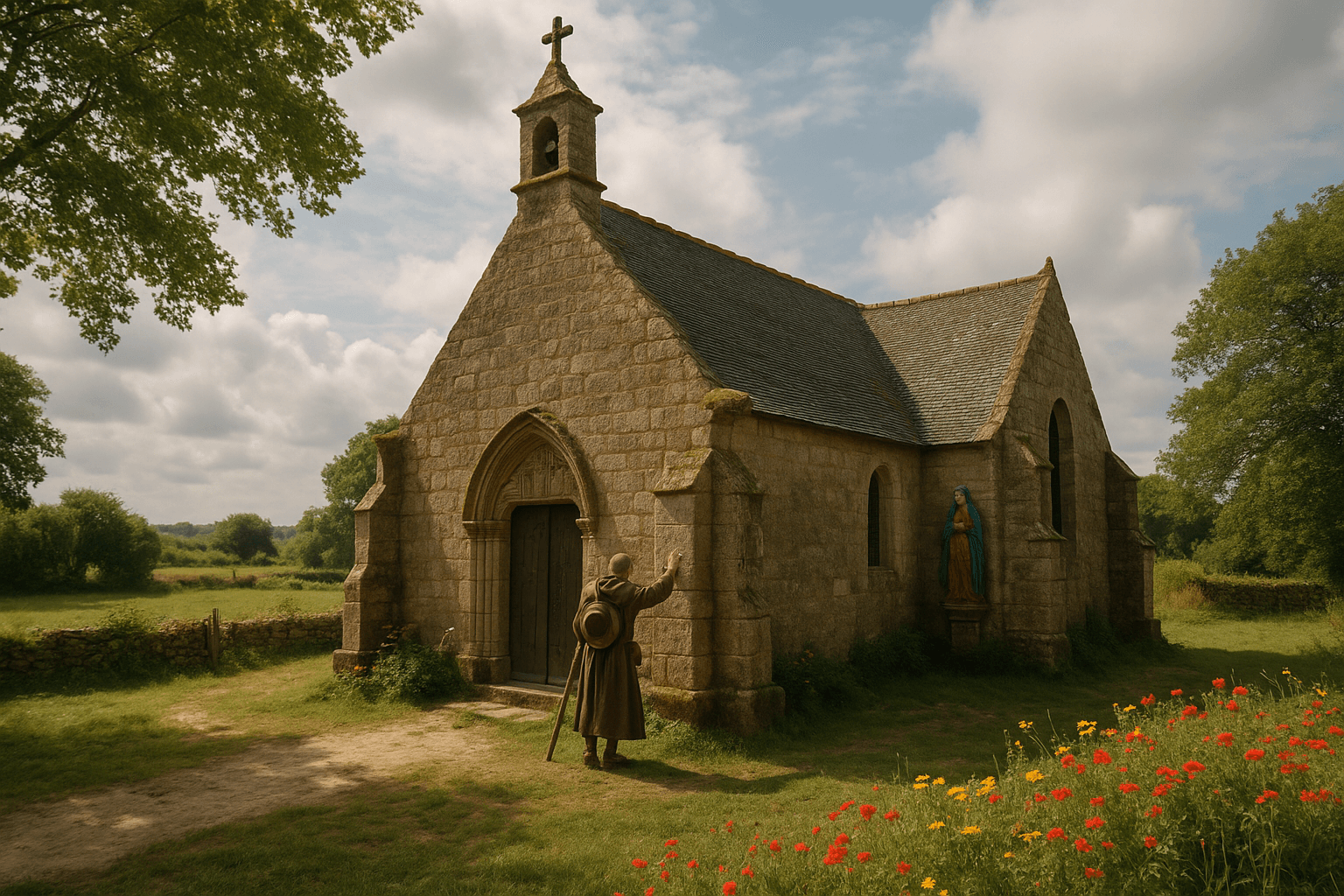 Extérieur de la chapelle Notre-Dame de Béléan à Ploeren