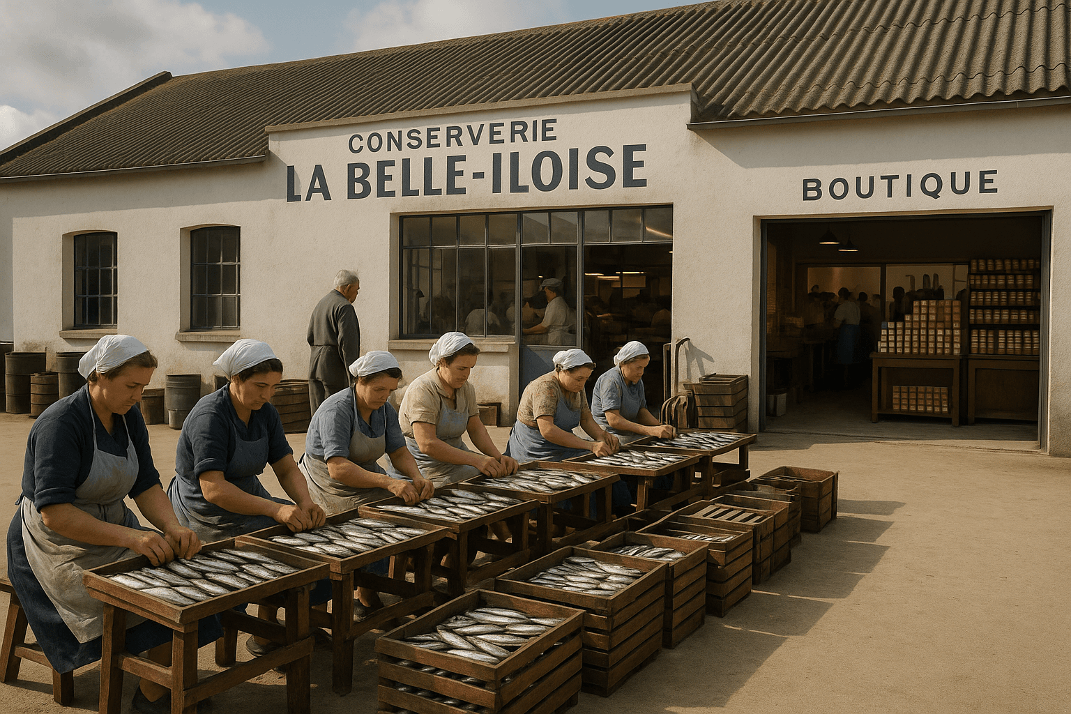 La conserverie La Belle-Iloise à Quiberon, espace de visite dédié aux conserves de poisson