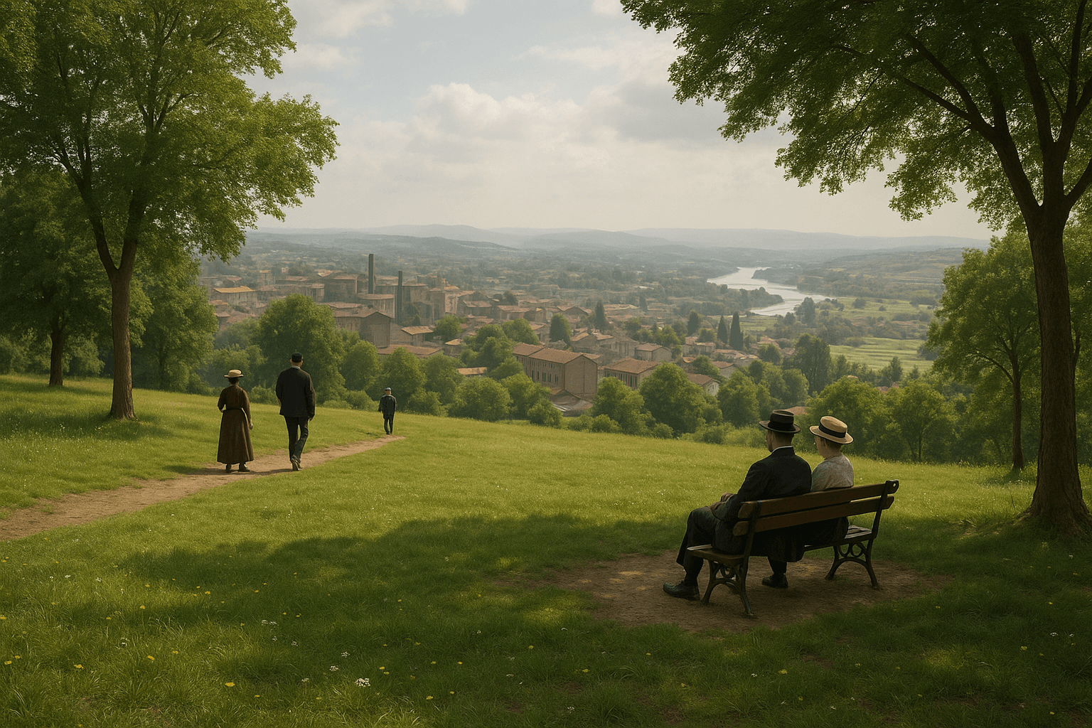 Le Parc Puits des Granges à Roche-la-Molière, espace vert public