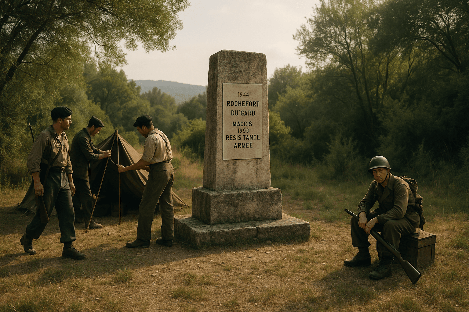 Le mémorial 1944 « Rochefort-du-Gard, Maquis de la Résistance Armée »