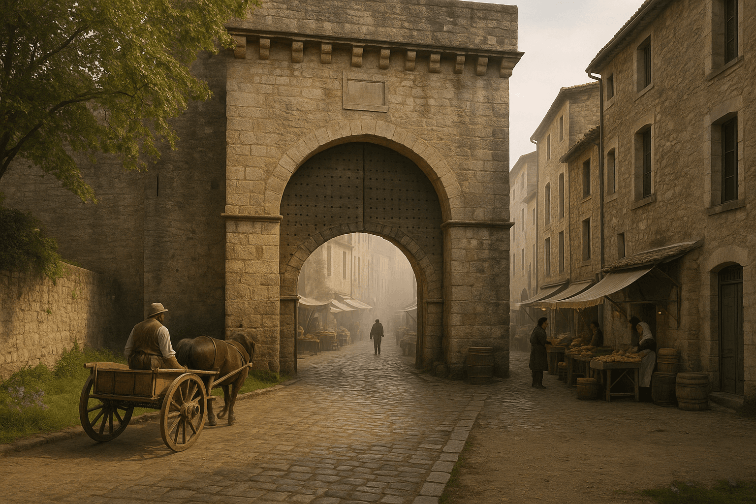 La porte du Bourguet, ancienne entrée du cœur historique de Sommières