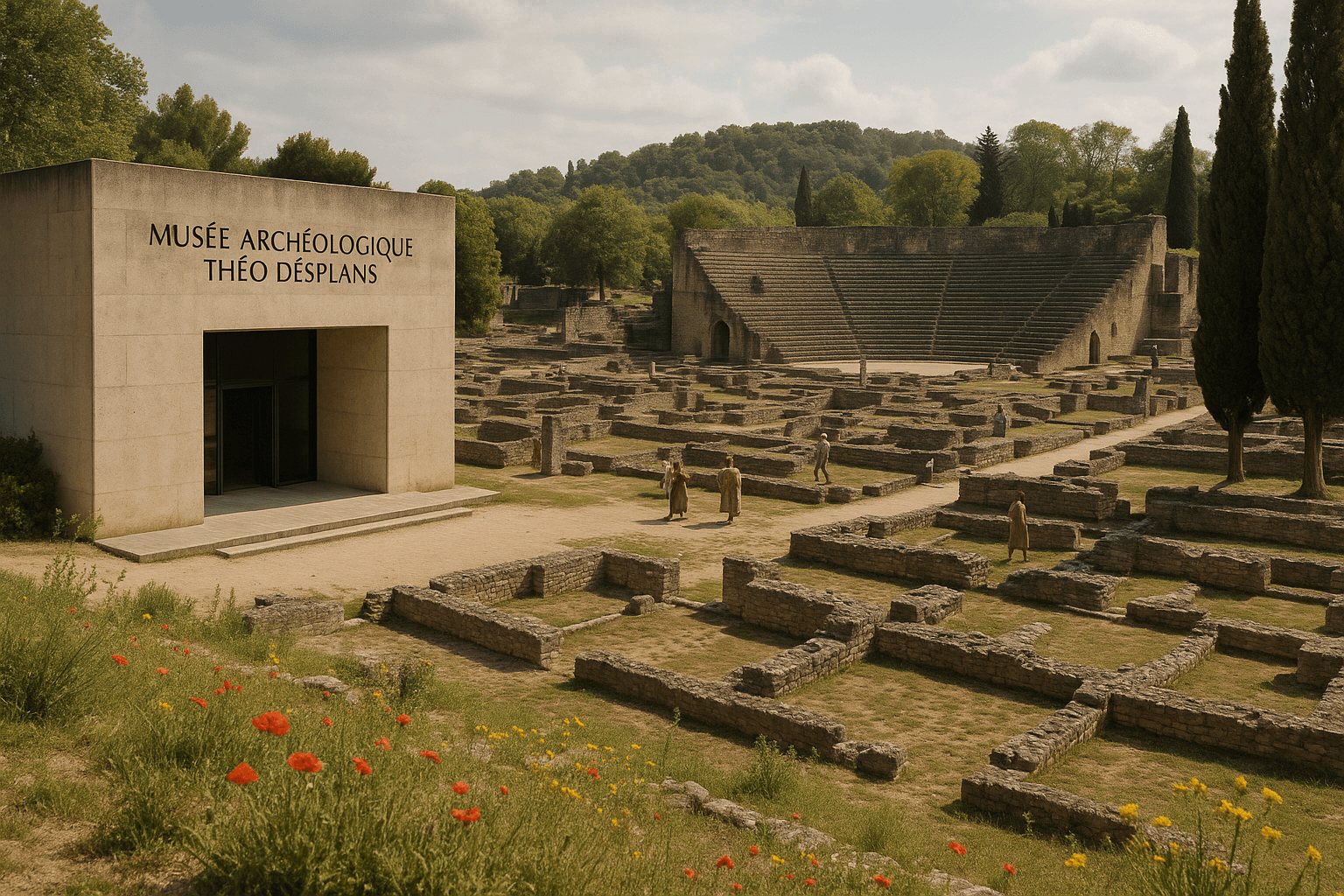 Le musée archéologique Théo Desplans à Vaison-la-Romaine, présentant sculptures et objets gallo-romains